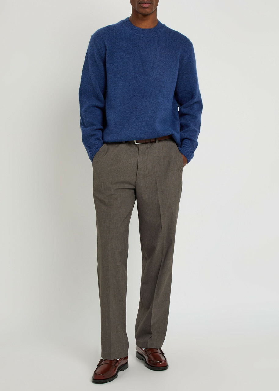 Wax London Wilde Wool-blend Jumper Blue