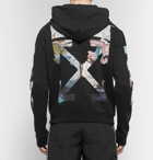 Off-White - Logo-Print Loopback Cotton-Jersey Zip-Up Hoodie - Men - Black