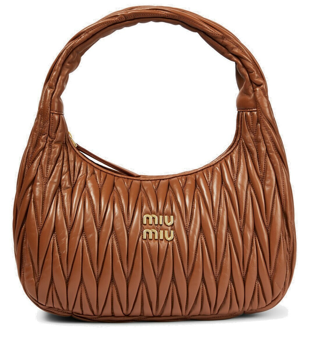 Miu Miu Miu Wander Leather Shoulder Bag Miu Miu