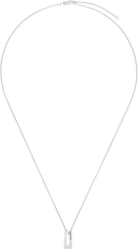 Photo: Le Gramme Silver 'Le 1.5 Grammes' Rectangle Pendant Necklace
