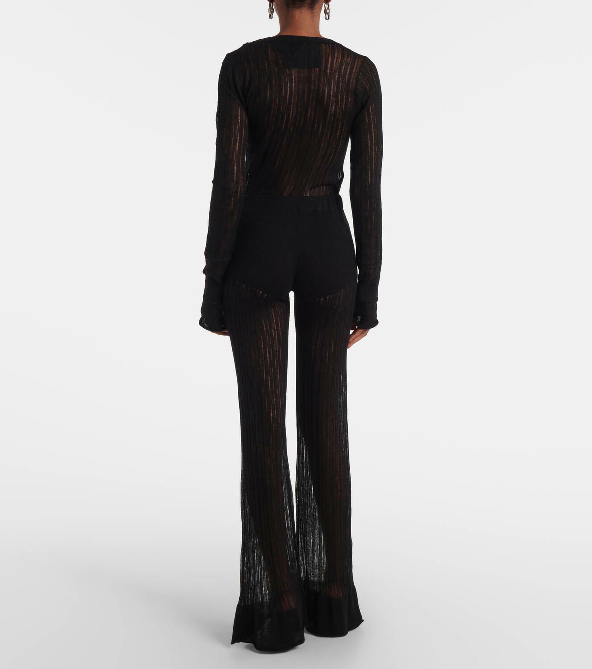 Didu Low-rise faux leather flared pants