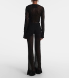 Didu Low-rise faux leather flared pants