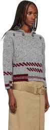 Meryll Rogge Gray Shetland Wool Shrunken Sailor Sweater