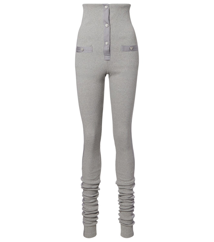 Photo: The Attico High-rise cotton jersey stirrup leggings