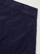 C.P. Company - Straight-Leg Logo-Appliquéd Shell Cargo Shorts - Blue