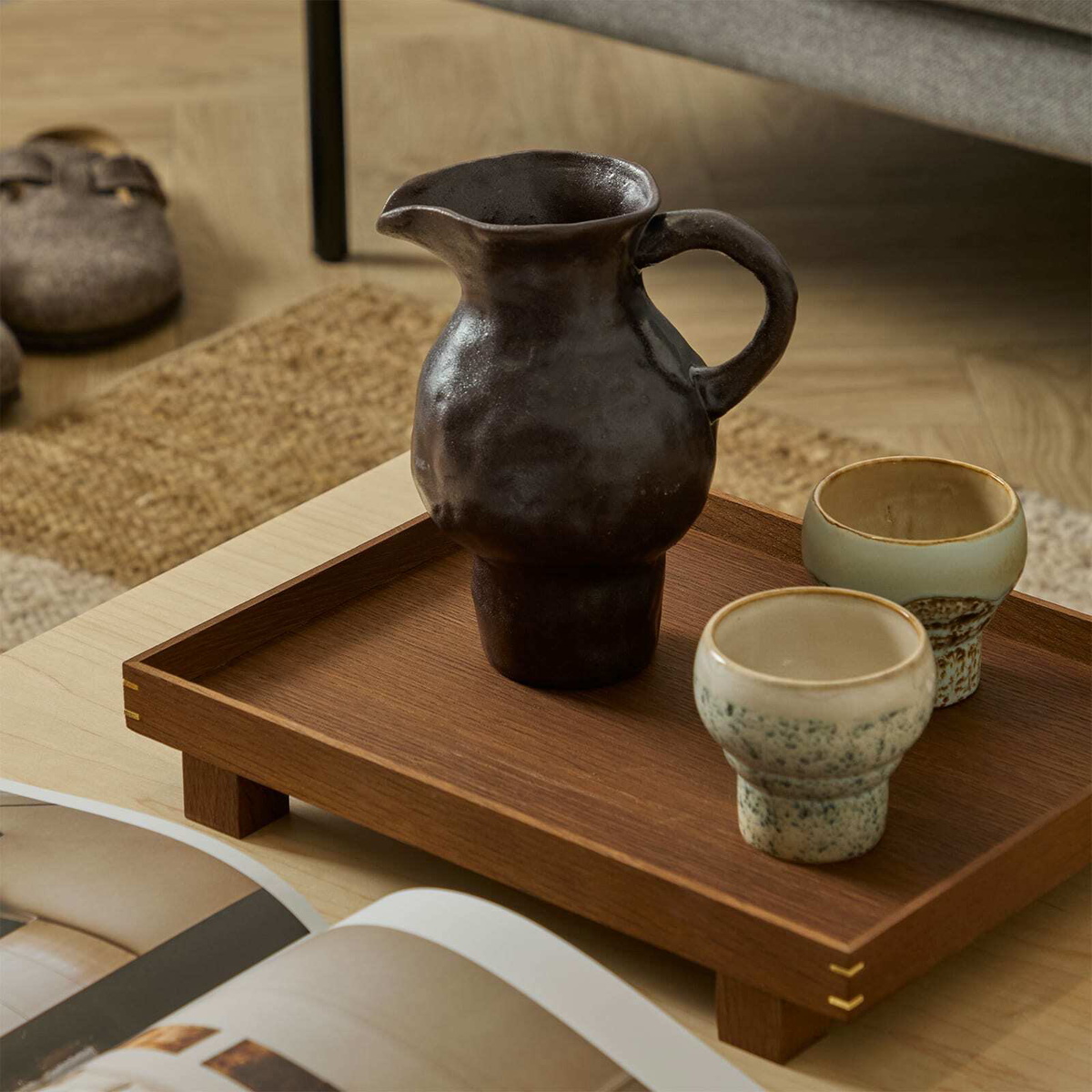 ferm LIVING Doro Jug in Coffee 