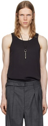 LEMAIRE Black Cotton Tank Top