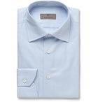 Canali - Blue Slim-Fit Cotton-Twill Shirt - Men - Blue