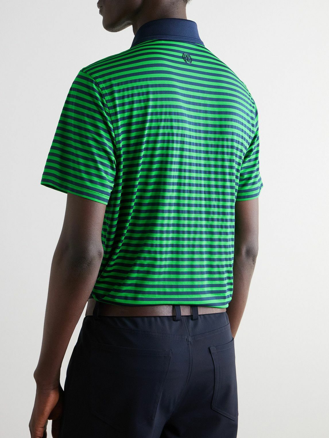 G/FORE - Striped Tech-Jersey Polo Shirt - Green G/FORE