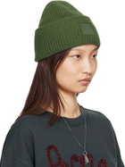 Acne Studios Green Face Logo Beanie
