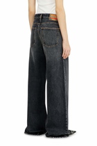 Diesel Relaxed Jeans Low Waist 1996 D-Sire, Black/Dark grey, Button fly