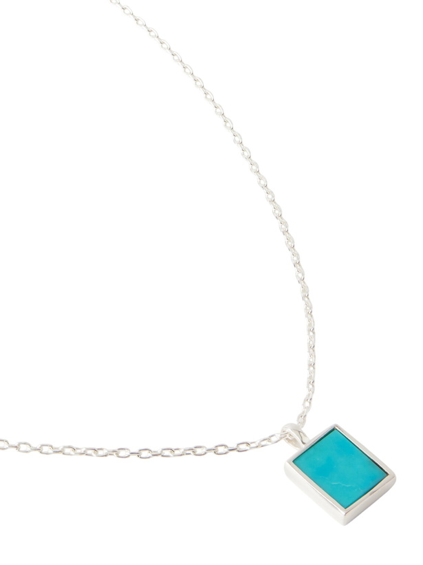 Photo: Mikia - Rectangle Sterling Silver Turquoise Necklace