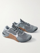 Nike Training - Metcon 7 Rubber-Trimmed Mesh Sneakers - Gray