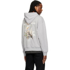 WOOYOUNGMI Gray Flower Back Logo Hoodie