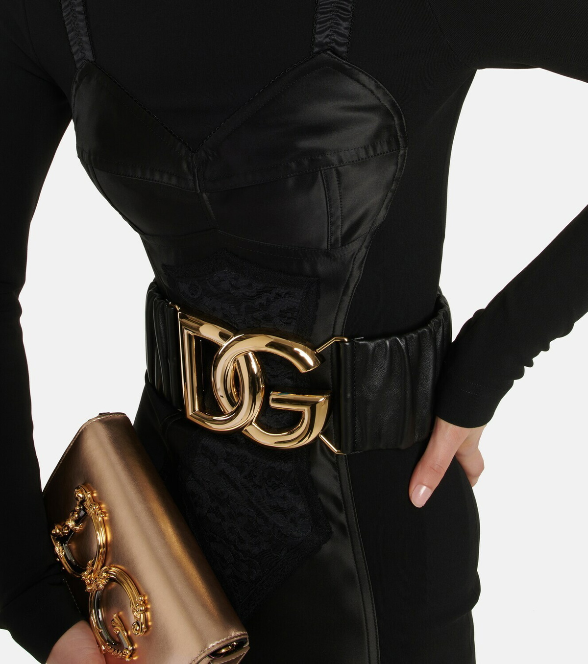 Dolce&Gabbana DG gathered leather belt Dolce & Gabbana