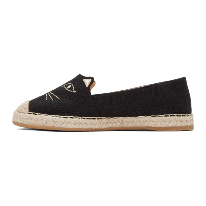 Charlotte Olympia Black Kitty Espadrilles