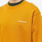 Norse Projects Men's Arne Logo Crew Sweat in Turmeric Yellow