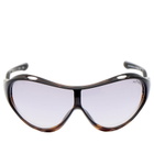 Le Specs x No Problemo Iris Sunglasses in Black/Tort/Smoke Grad 
