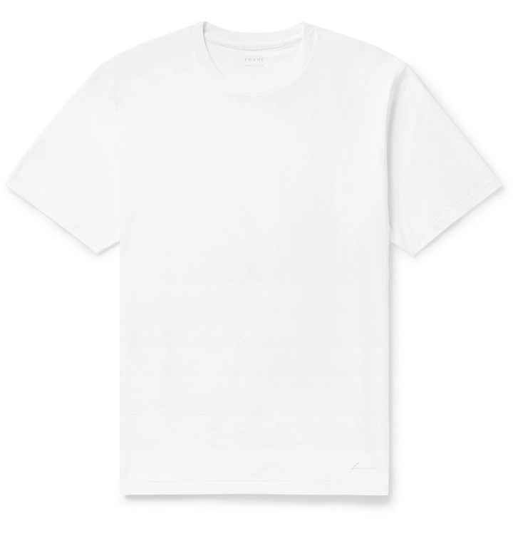 Photo: FRAME - Perfect Pima Cotton-Jersey T-Shirt - White