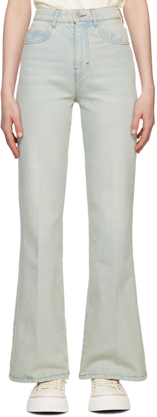AMI Alexandre Mattiussi Blue Flare Fit Jeans