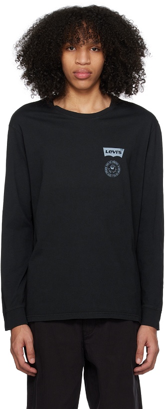 Photo: Levi's Black Graphic Long Sleeve T-Shirt