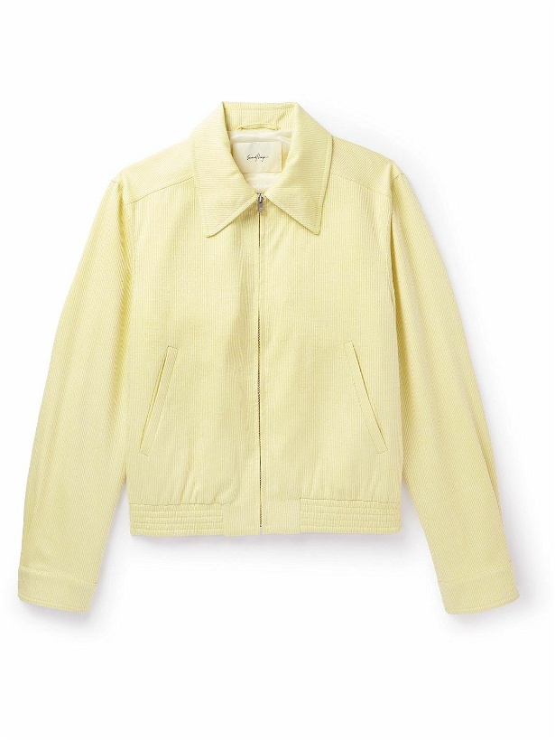 Photo: SECOND / LAYER - Eisenhower Pinstriped Woven Jacket - Yellow