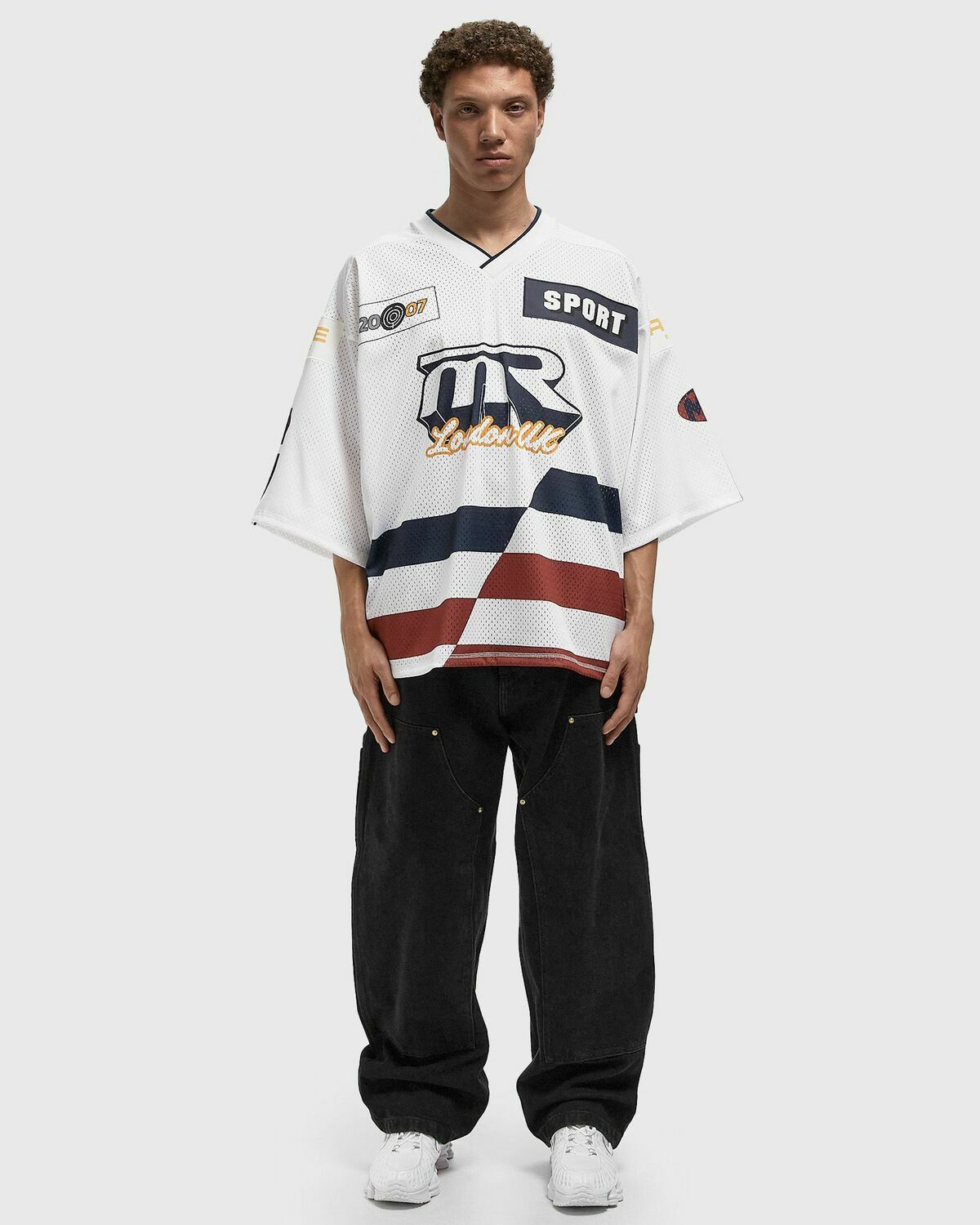 Martine Rose OVERSIZED HOCKEY TOP White Mens Jersey