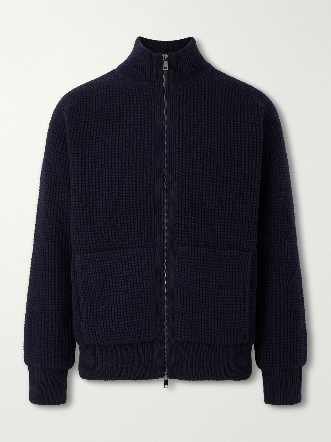 Altea - Padded Virgin Wool Bomber Jacket - Blue