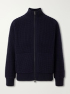 Altea - Padded Virgin Wool Bomber Jacket - Blue