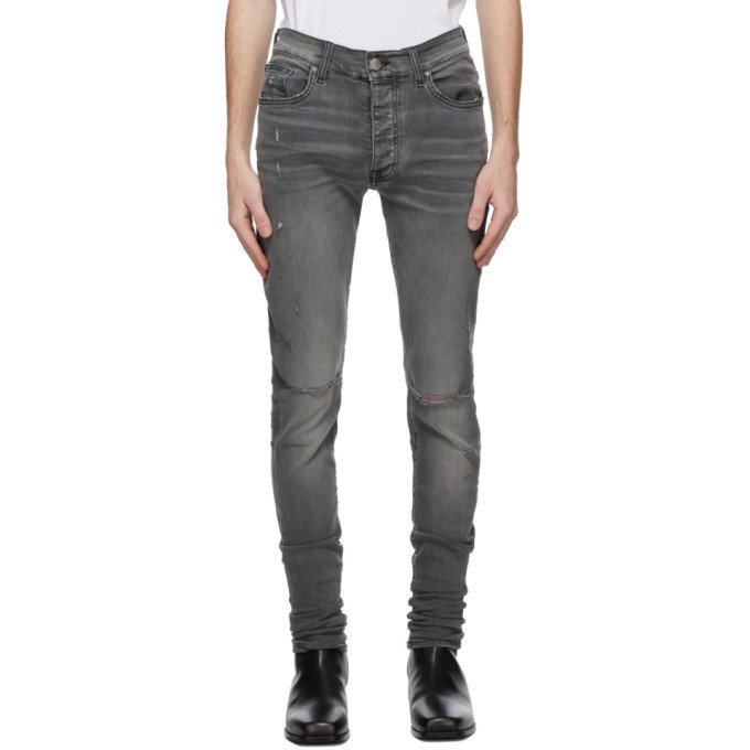 Photo: AMIRI Grey Slit Knee Jeans