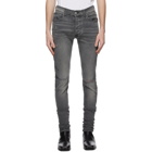 AMIRI Grey Slit Knee Jeans
