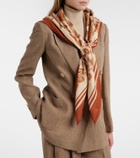 Loro Piana Floral cashmere and silk scarf