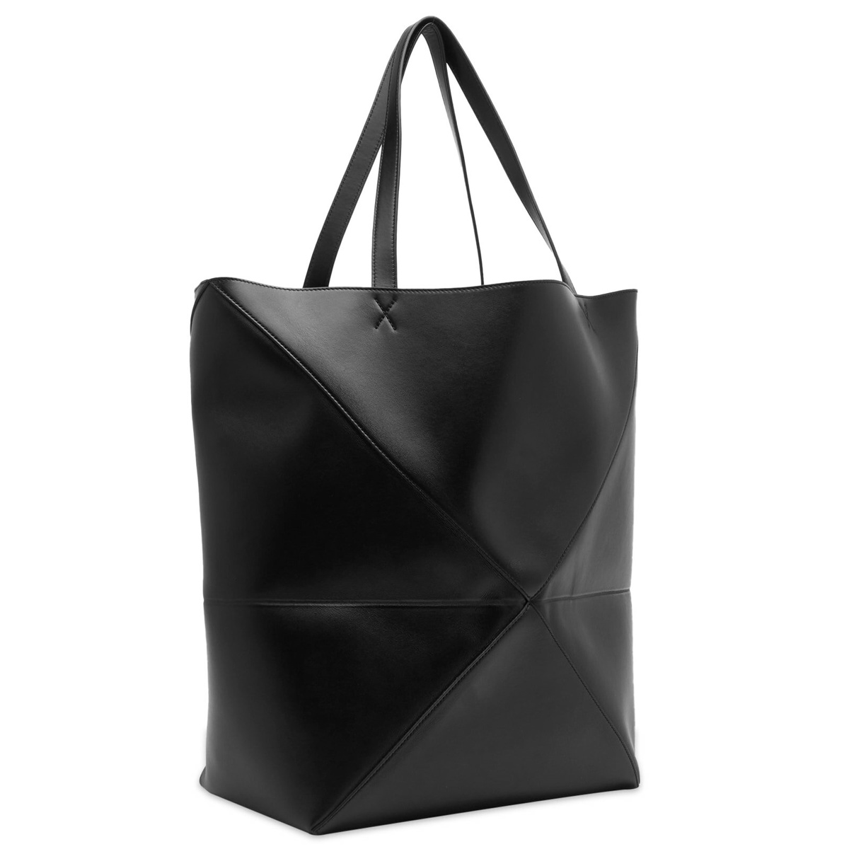 Loewe Men's Puzzle Fold Large Tote Bag in Black Loewe