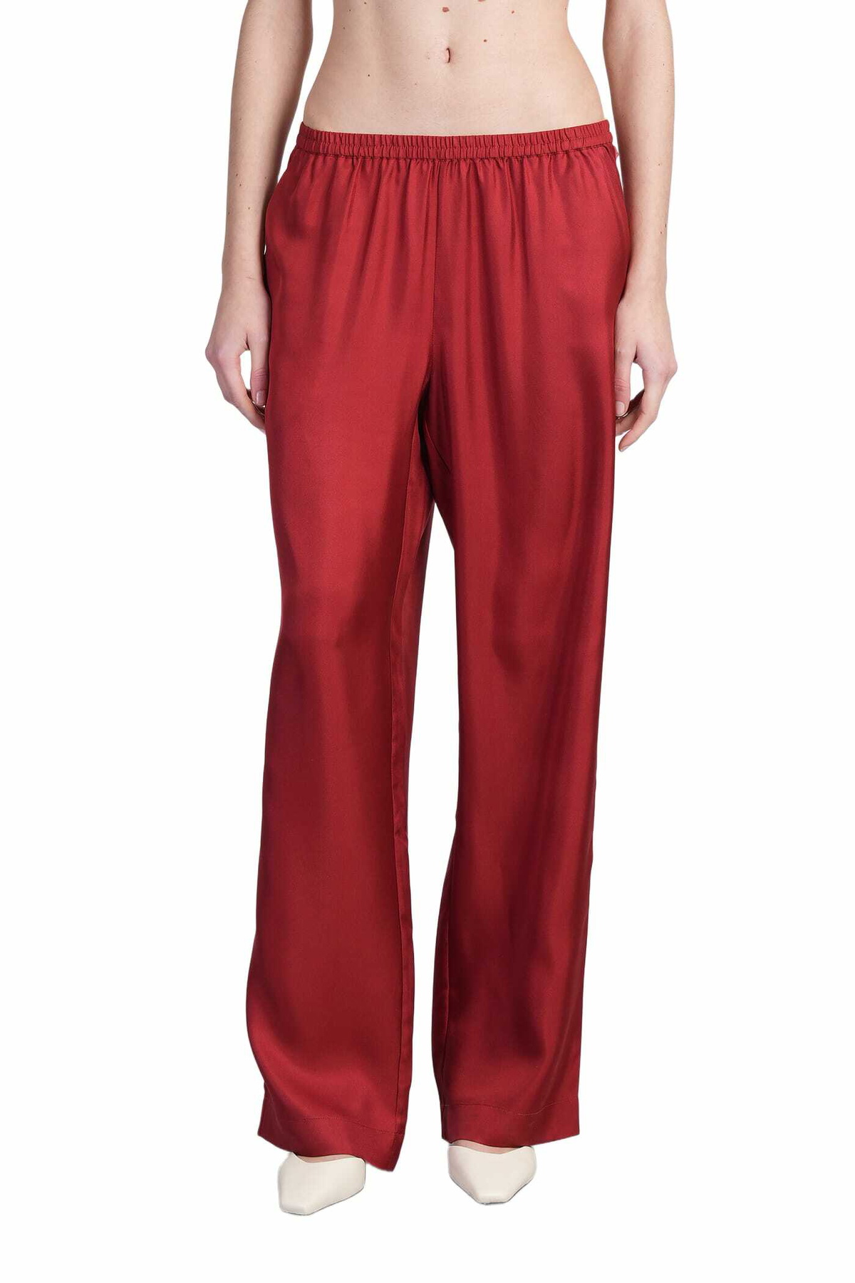Loulou Studio Sally Pants In Rose-pink Linen Loulou Studio