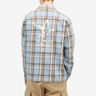 Human Made Men's Checked Overshirt in Blue
