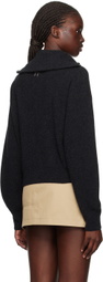 Wooyoungmi Black Funnel Neck Sweater