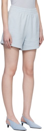 ANINE BING Blue Kam Framed Monogram Shorts