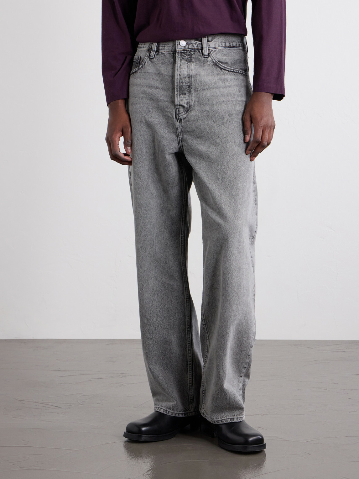 FRAME - Wide-Leg Jeans - Gray