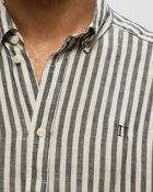 Les Deux Kris Linen Shortsleeve Shirt Blue/White - Mens - Shortsleeves