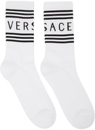 Versace White Vintage Logo Socks