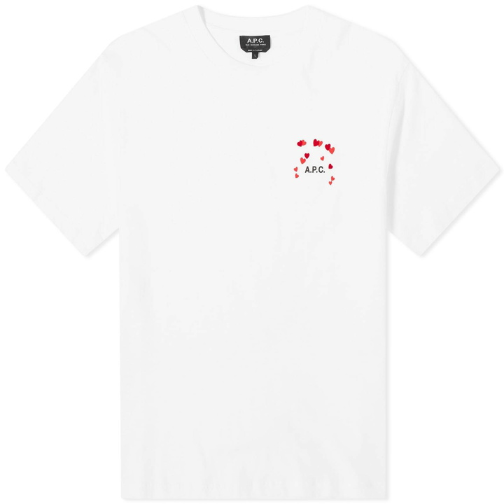 Photo: A.P.C. Men's Valentines Logo T-Shirt in White