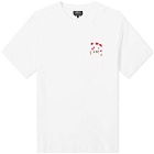 A.P.C. Men's Valentines Logo T-Shirt in White