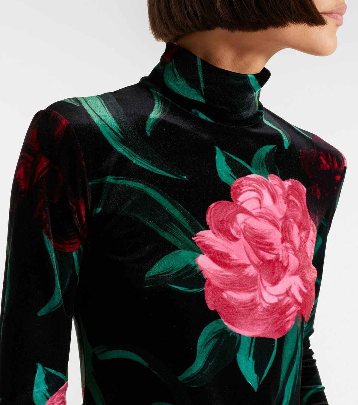 La DoubleJ Floral turtleneck top