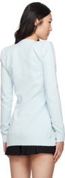 WARDROBE.NYC Blue Padded Shoulder Cardigan