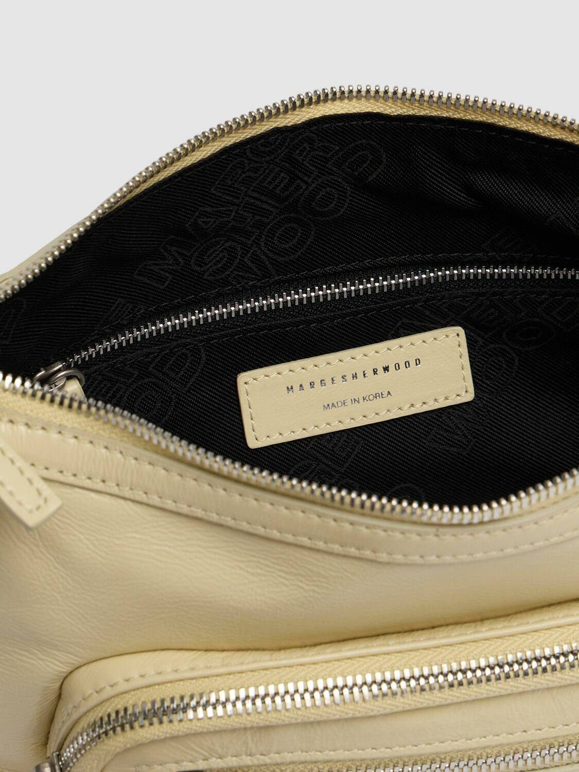 MARGE SHERWOOD Mini Outpocket Glossy Leather Hobo Bag
