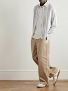 Acne Studios - Sarlie Logo-Appliquéd Striped Cotton-Poplin Shirt - Gray