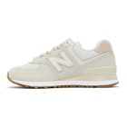 New Balance Off-White and Pink 574 Sneakers