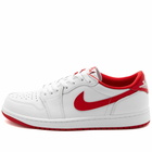 Air Jordan 1 Low OG Sneakers in University Red/White