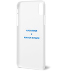 Maison Kitsuné - ADER error Logo-Print iPhone X Case - White