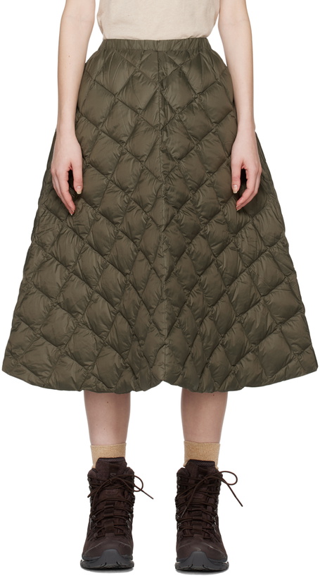 Photo: TAION Khaki Quilted Down Skirt